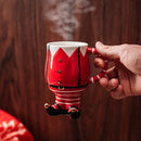 Hand Painted Santas Elf Mug By Premium Barware Gift Elegant Drinkware Collection by The Wine Savant