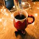 Hand Painted Santas Elf Mug By Premium Barware Gift Elegant Drinkware Collection by The Wine Savant