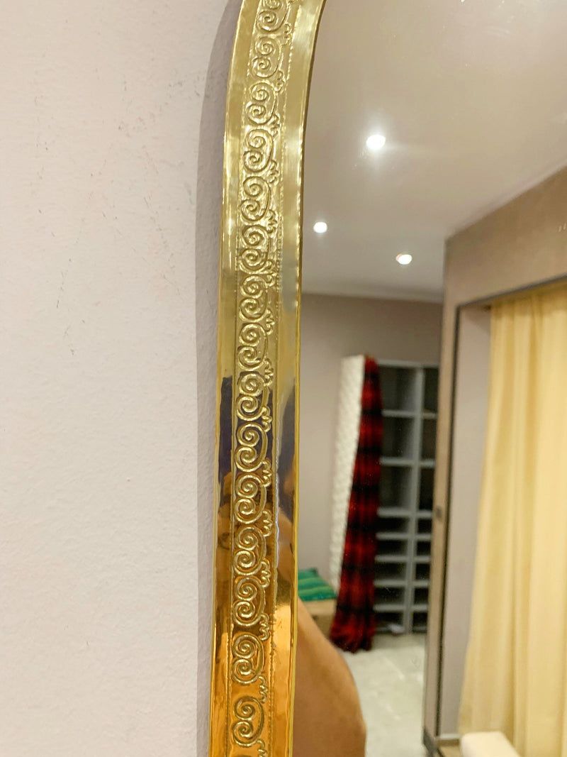 Gold Frame Mirror - Moroccan Brass Arch
