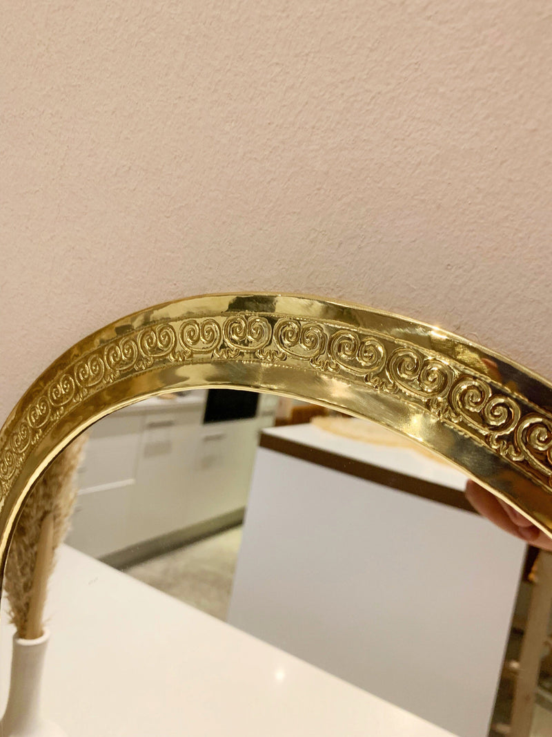 Gold Frame Mirror - Moroccan Brass Arch