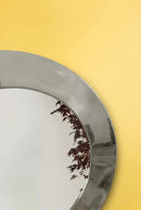 Round Silver Frame Mirror