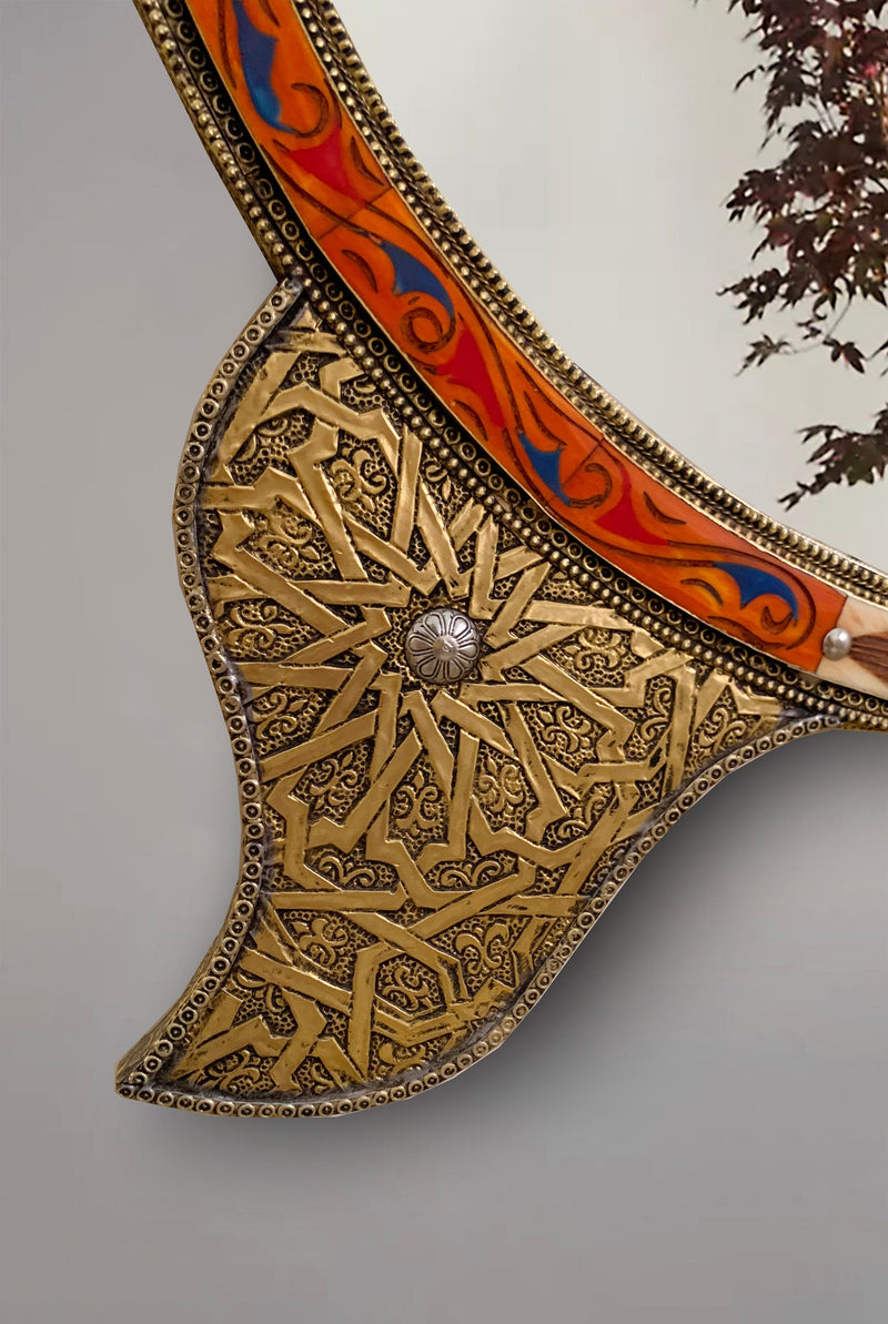 Oval Moroccan Bone Mirror