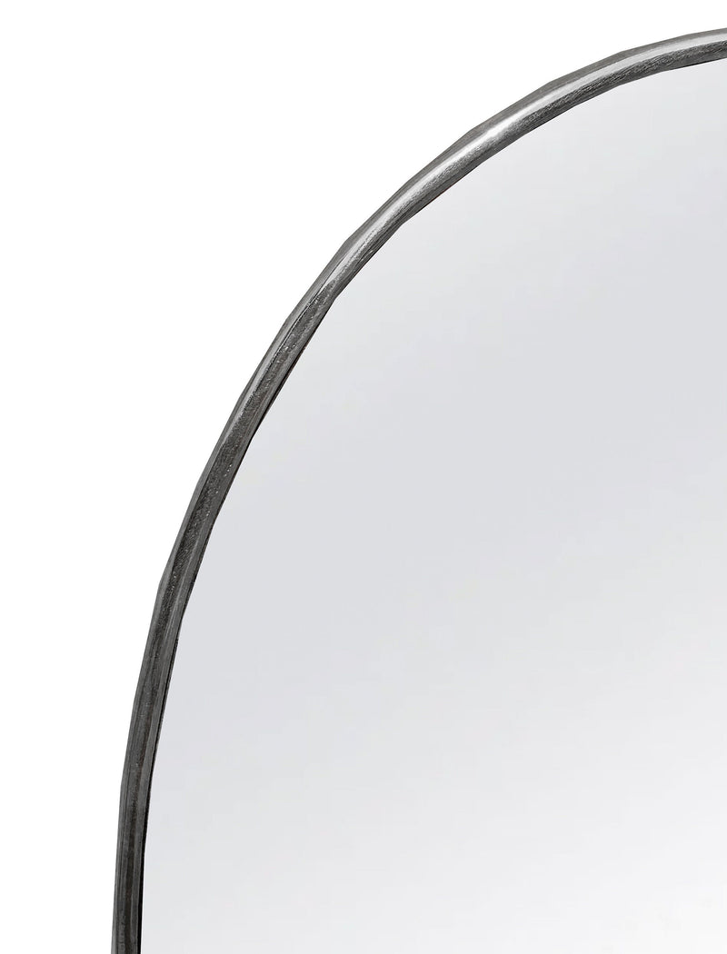 Black Brass Oval Mirror