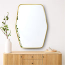 Hexagonal Brass Mirror - Bathroom Mirror