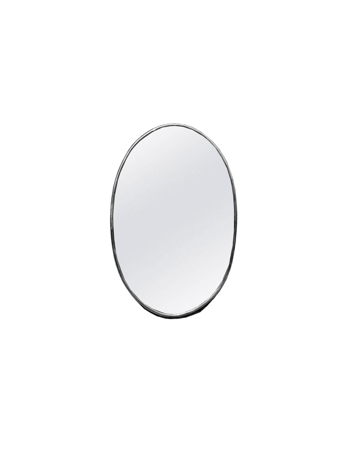 Silver Brass Oval Wall Mirror, photo 6 of 14