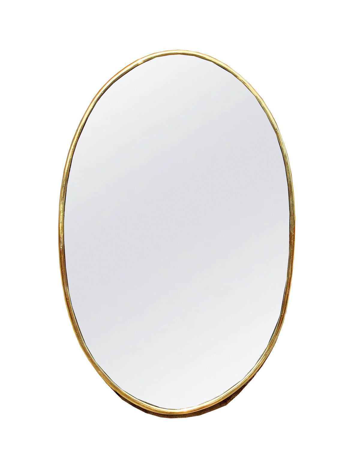 Silver Brass Oval Wall Mirror, photo 9 of 14