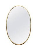 Silver Brass Oval Wall Mirror