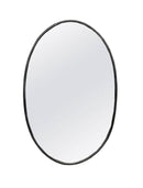Black Brass Oval Mirror