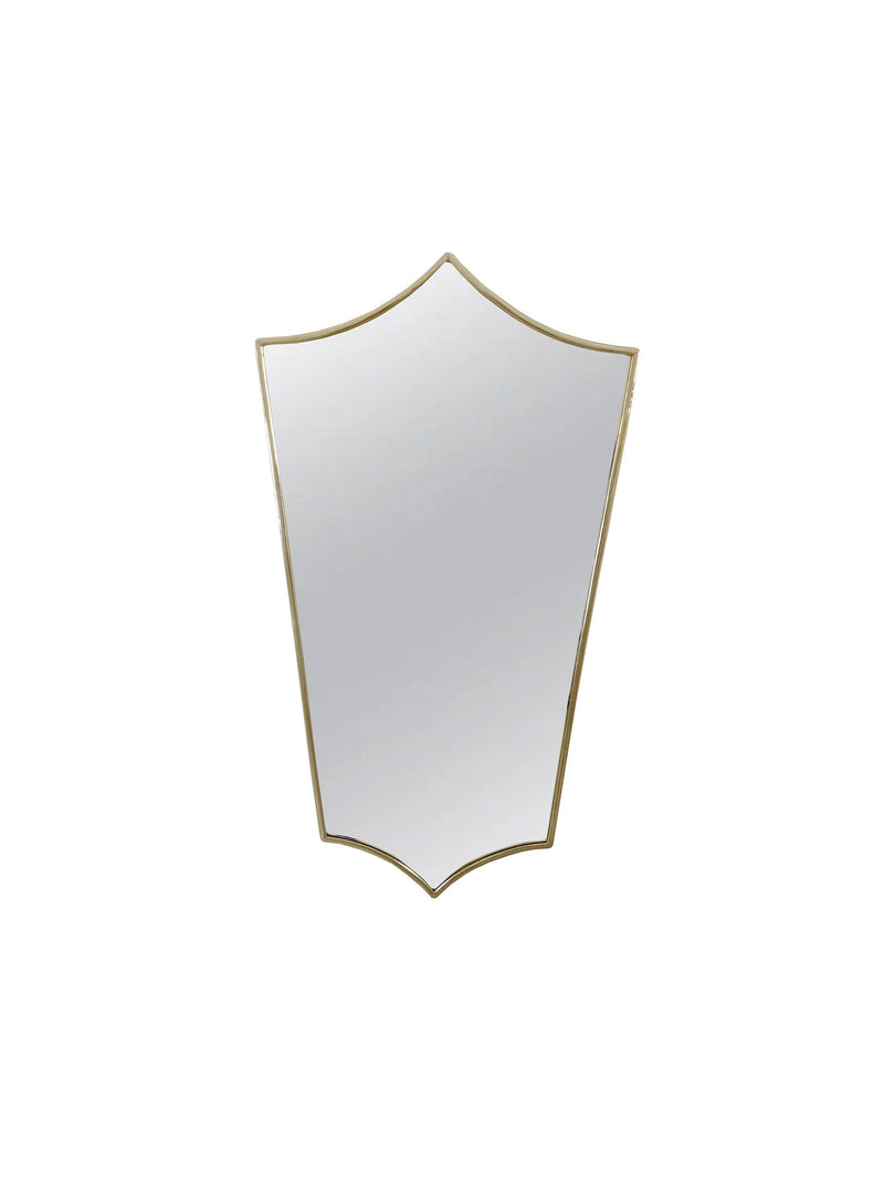 Italian Brass Frame Wall Mirror - Antique Brass - Unlacquered Brass