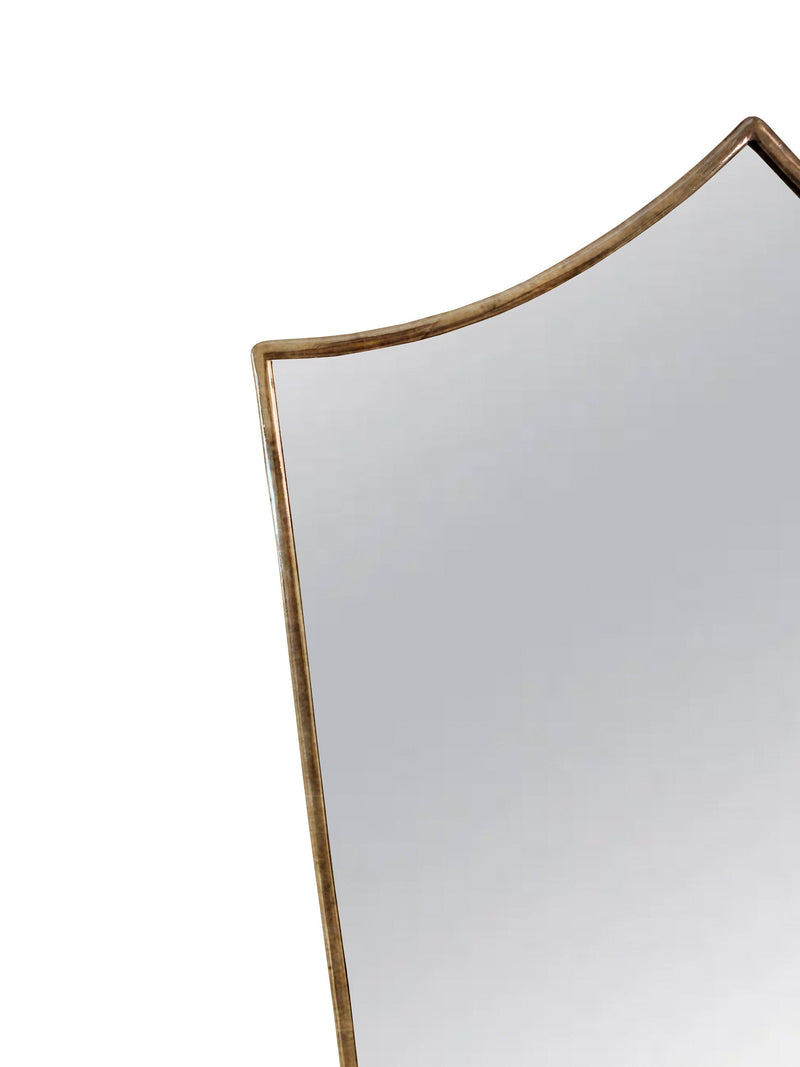 Italian Antique Brass Mirror - Unlacquered Brass Mirror