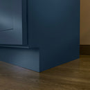 36 Inch Navy Blue Shaker Single Sink Bathroom Vanity with Drawers on the Left