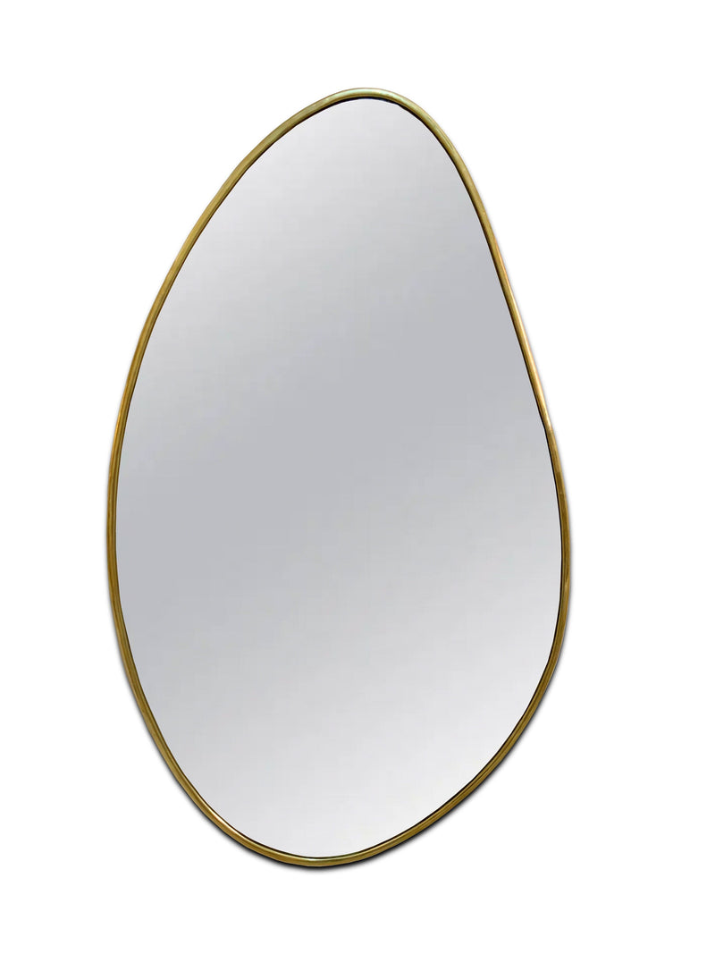 Antique Brass Asymmetrical Mirror - Aesthetic Luxe Wall Mirror