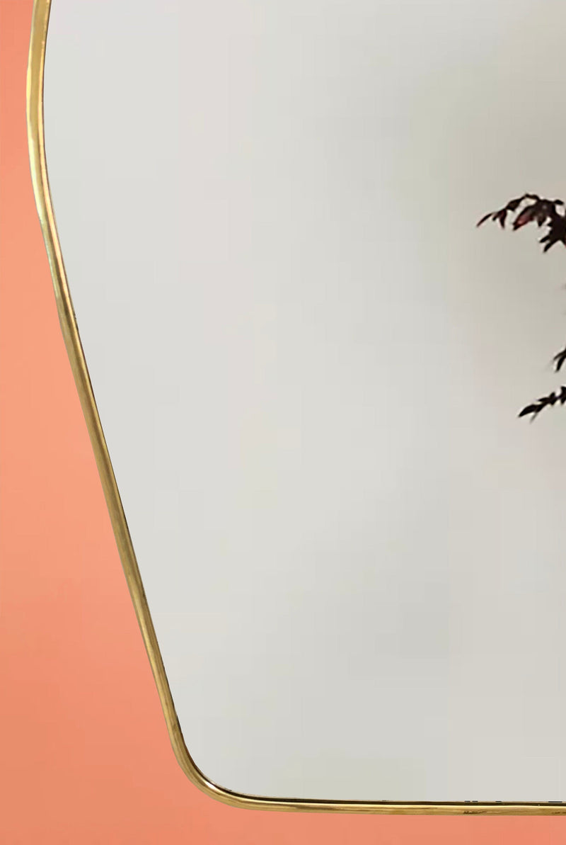 Hexagonal Brass Mirror - Bathroom Mirror