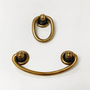 Ring Pulls "Oval" Bail Antique Brass Drawer Pulls