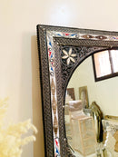 Moroccan Full Length Mirror - Bone Inlay Floor Mirror  59", 47, 39