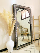 Moroccan Full Length Mirror - Bone Inlay Floor Mirror  59", 47, 39
