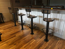 FREE SHIPPING - Bar stools with backs swivel - Bolt down bar stool with scooped seats bar height - Kitchen island bar stools counter height