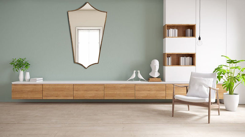 Italian Antique Brass Mirror - Unlacquered Brass Mirror