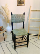 Black Wooden Dining Chairs - Handmade Moroccan Style