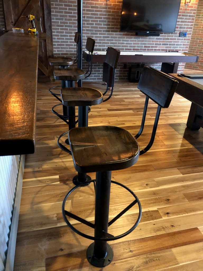 Bar stools with backs swivel - Bolt down bar stool with back bar height - Bar stools counter height - Kitchen island stools