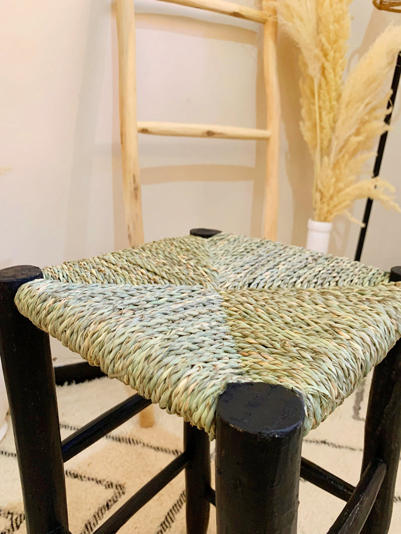Black Backless Wood Bar Stools - Kitchen Counter Chairs