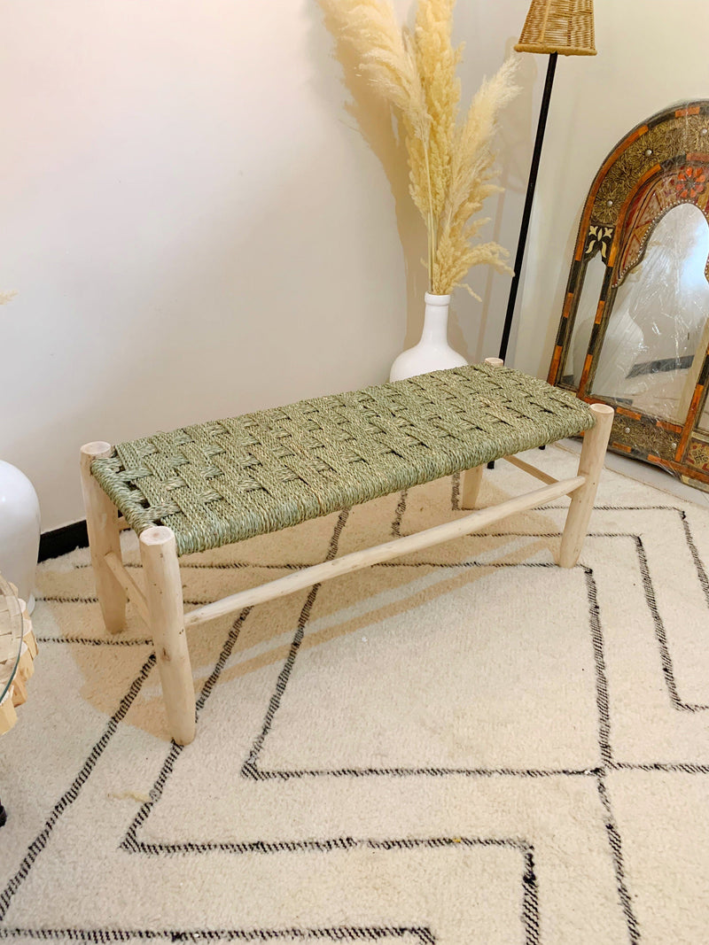 Bedroom Wood Bench - Boho Bed Wooden Bench