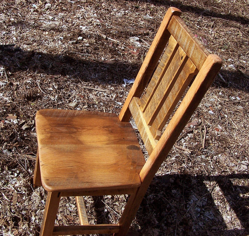 Dining Chair, Barnwood Chair, Farmhouse Dining Chair, Mission Oak Furniture, Distressed Wood Chair, Antique Rustic Stool, Reclaimed