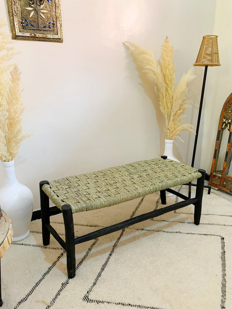 Bedroom Wood Bench - Boho Bed Wooden Bench