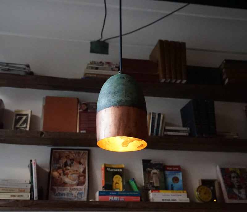 Oxidized Copper Farmhouse Light Fixture , Handmade Copper Ceiling Light ,Rustic Kitchen Island small Pendant light