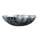 Calacatta Viola Oval White Purple Marble Handcarved Above Counter Vessel Bathroom Sink 14x18x5 Inch