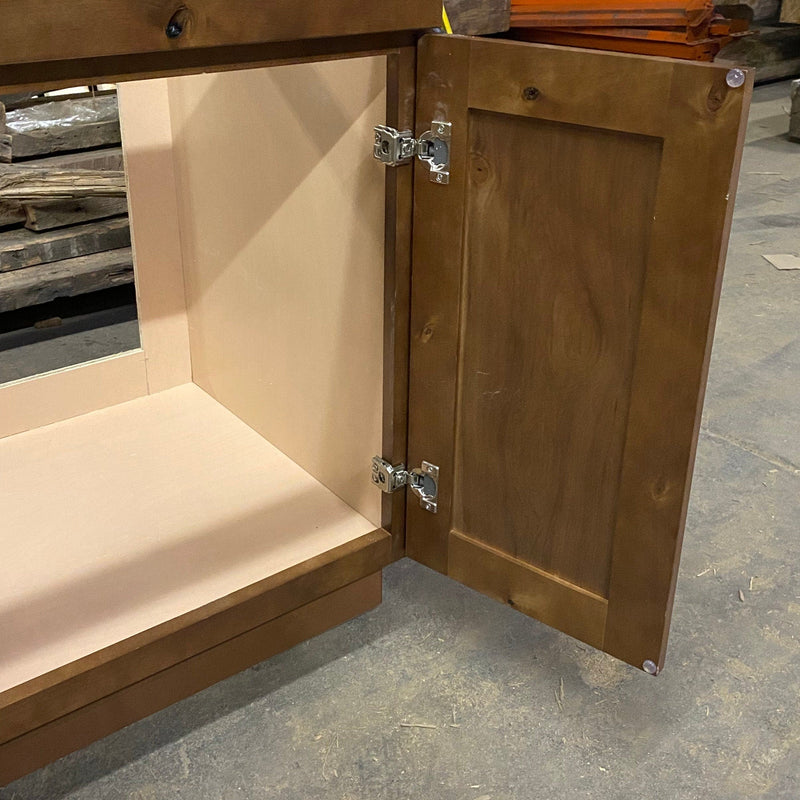 36 Inch Rustic Shaker Single Sink Bathroom Vanity with Drawers on the Left