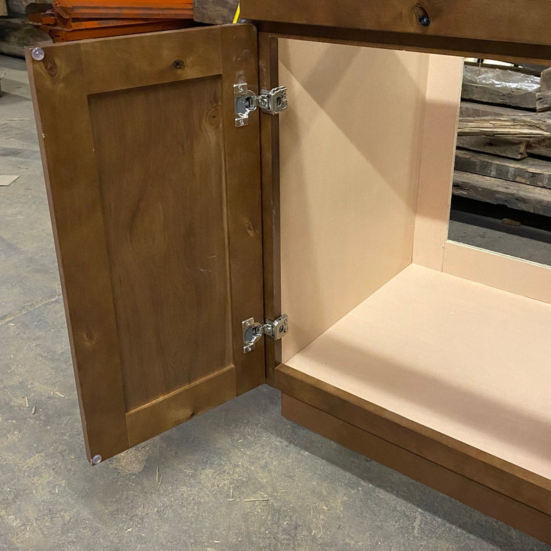 36 Inch Rustic Shaker Single Sink Bathroom Vanity with Drawers on the Right