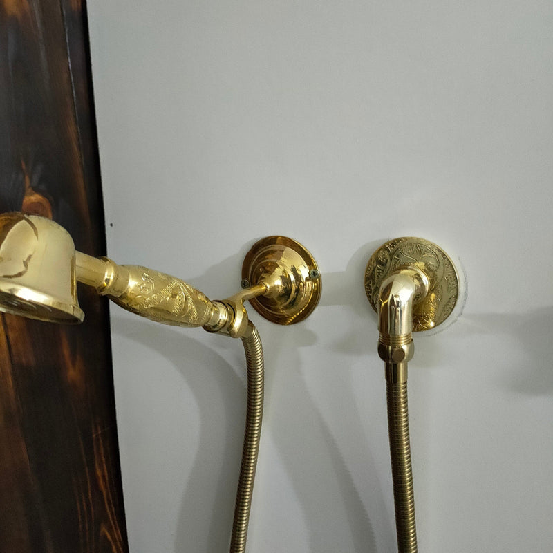 Unlacquered Brass Exposed Shower Set - Shower Tub Faucet for a Luxurious Bath Experience