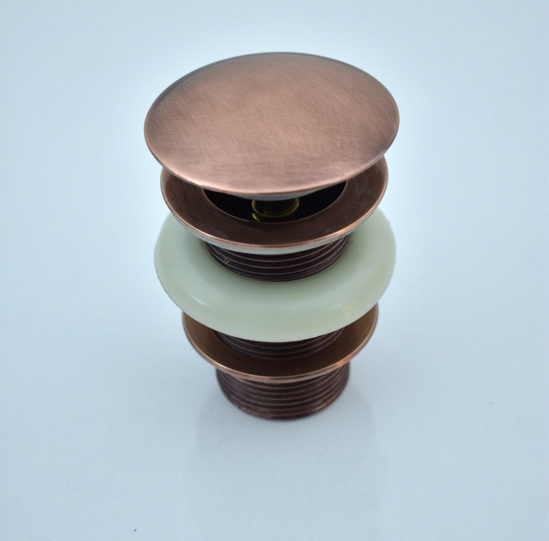 Copper sink drain , Solid Copper Drain, Pop Up Drain