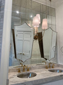 Italian Silver Brass Frame Aesthetic Mirror