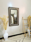 Moroccan Vintage Hand-Engraved Wall Mirror 39 in