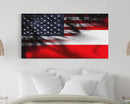American and Austrian Flag Mashup, Austria Flag, Framed Canvas Print, Framed American Flag Art, Patriotic Immigrant Art