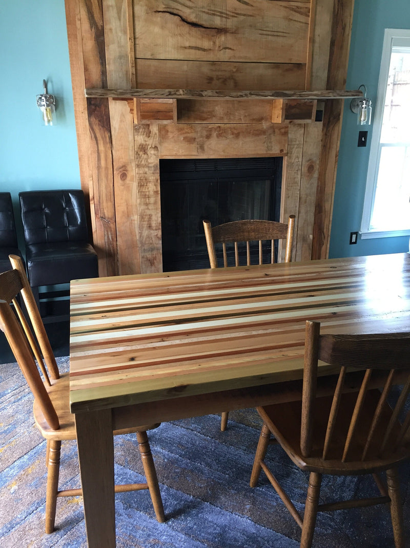 Wood Parsons Table, Parsons Dining Table, Reclaimed Wood Dining Table, Modern Farmhouse Kitchen Table, Eclectic Wood Parsons Table, Cabin