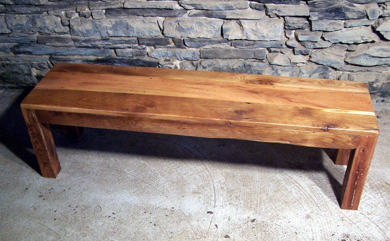 Parsons Bench, Wood Bench, Reclaimed Wood Bench, Farmhouse Bench, Porch Bench, Hall Bench, Primitive