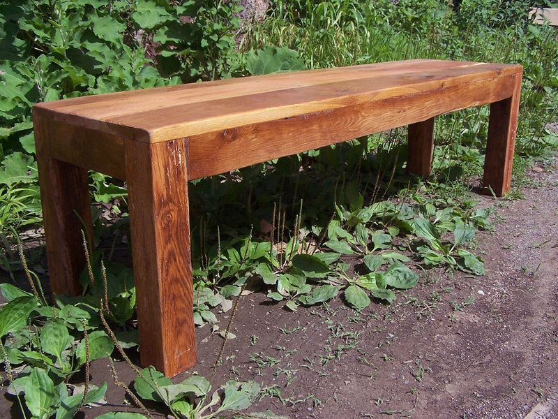 Parsons Bench, Wood Bench, Reclaimed Wood Bench, Farmhouse Bench, Porch Bench, Hall Bench, Primitive