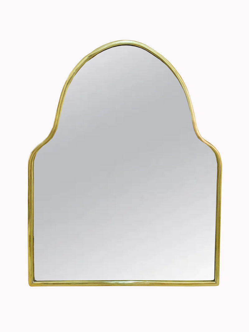 Arch Nickel Brass Frame Mirror