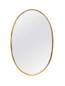 Oval Antiqued Brass Mirror - Unlacquered Brass Mirror