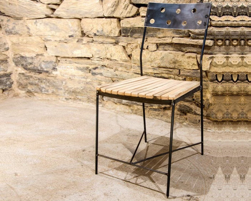 Free Shipping! Skinny Latte - Reclaimed Wood Stool, Farmhouse Chair, Industrial Counter Height Stool, Bar Stool With Back,Metal Dining Chair