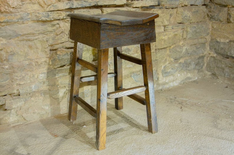 Rustic Bar Stools, Wood Saddle Bar Stools, Barn Wood Stool, Western Saddle Stool, Backless Stool, Farmhouse Stool, Solidly Constructed Stool