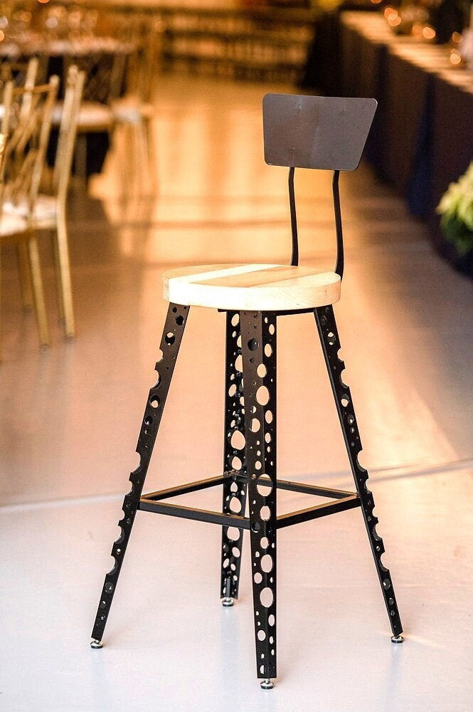 Effervescent Modern Stool, Bar Stools With Backs, Farmhouse Counter Stools, Counter Height Stool, Urban Counter Stool With Back