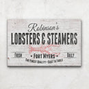 Personalized Lobster & Steamers Restaurant Canvas Sign