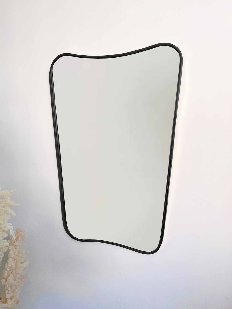 Italian Black Brass Mirror - Butterfly Wall Mirror