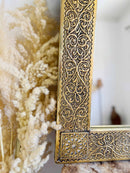 Rectangular Brass Mirror - Moroccan Brass Wall Mirror