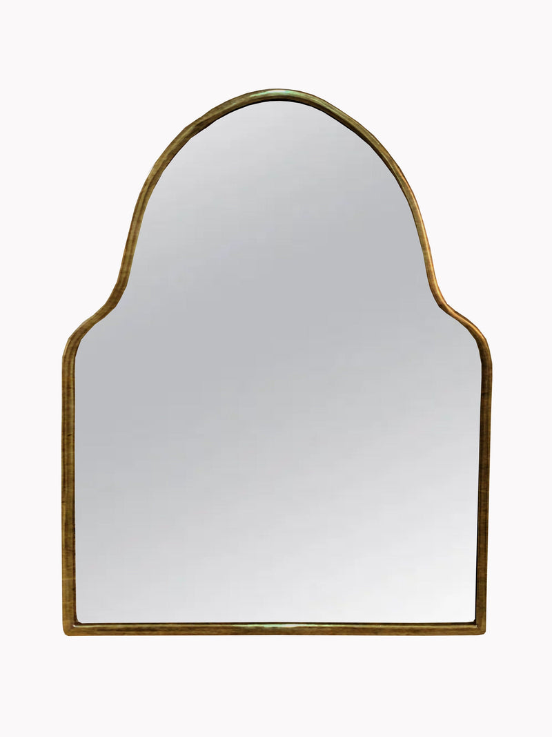 Arch Nickel Brass Frame Mirror