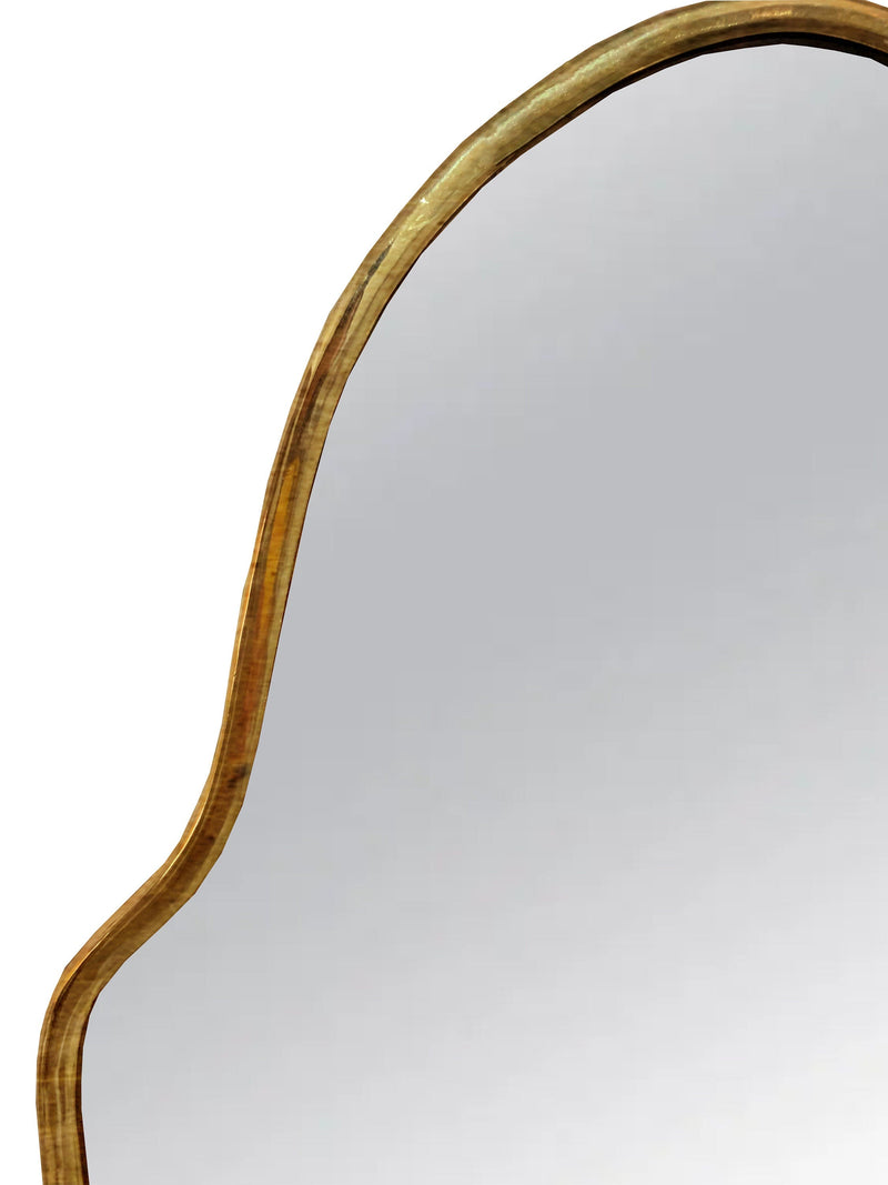 Arch Antiqued Brass Wall Mirror - Unlacquered Brass Mirror